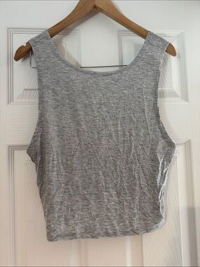aerie Light Gray Tank Crop Top